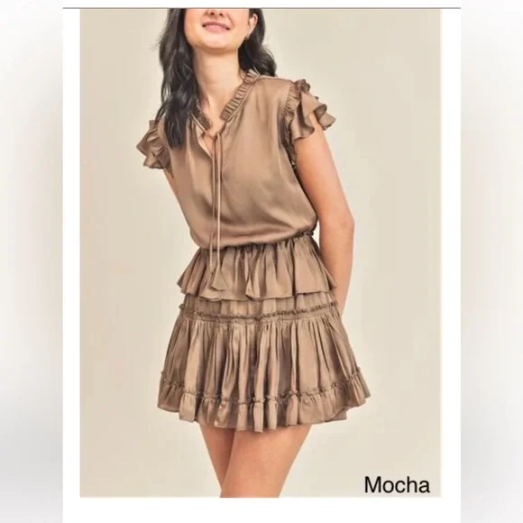 Reset Summer Dress in Mocha - Picture 1 of 4